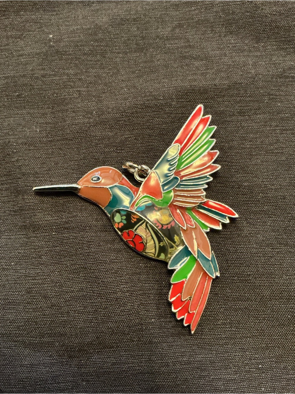 Colorful Multicolor Hummingbird Bird Pendant - Picture 8 of 10
